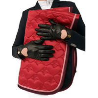 Produktbild von PS of Sweden Reithandschuhe Damen Heart aus Leder Schwarz Größe 7,5