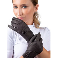 Produktbild von PS of Sweden Reithandschuhe für Damen mit Grip aus Kunstleder in Schwarz oder Braun Größe 7,5