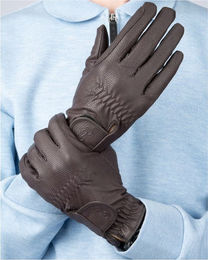 PS of Sweden Reithandschuhe für Herren aus Kunstleder mit Grip in Schwarz oder Braun – Bild 1 von 2