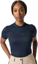 Produktbild von PS of Sweden Reitshirt Courtney Striped Mesh Damen Blau Größe L
