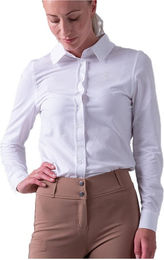PS of Sweden Reitshirt Rebecca für Damen in Weiß aus Baumwolle Größe L – Bild 1 von 5