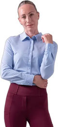PS of Sweden Reitshirt Rebecca Piqué-Bluse aus Baumwolle für Damen in Blau Grösse XS – Bild 1 von 6