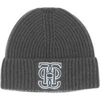 Produktbild von PS of Sweden Rio Twill Monogram Mütze aus Wolle Grau Unisex