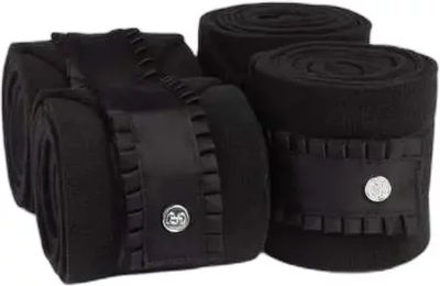 Produktbild von PS of Sweden Ruffle Polobänder für Pferde aus Fleece in Schwarz 4er Pack