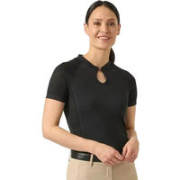 Produktbild von PS of Sweden Selena Paneled Damen Turnierpoloshirt aus Mesh Schwarz Größe S