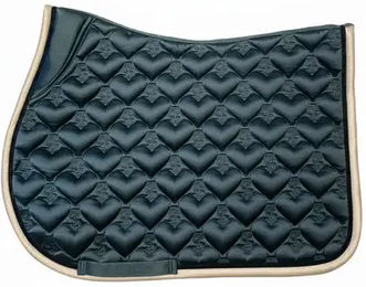 PS of Sweden Springschabracke Heart aus Polyester für Vollblut in Grün oder Schwarz – Bild 1 von 3