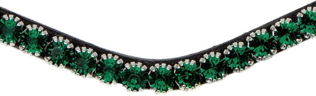 PS of Sweden Stirnband Sleek Emerald mit Druckknöpfen aus Leder Braun X-Full – Bild 1 von 1