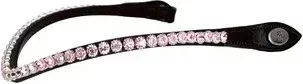 PS of Sweden Stirnband Slim Hortensia für Pferde in Schwarz und Rosa – Bild 1 von 1