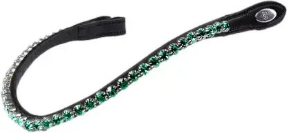 PS of Sweden Stirnband Slim Midnight für Pferde aus Leder in Schwarz – Bild 1 von 1