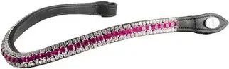 PS of Sweden Stirnband The Original Delight Hibiscus aus Leder in Schwarz und Rosa – Bild 1 von 1