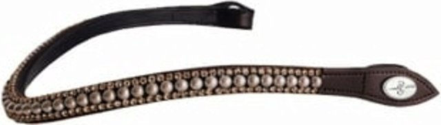 PS of Sweden Stirnriemen Classic Pearl Earth Brown für Pferde in Braun – Bild 1 von 1