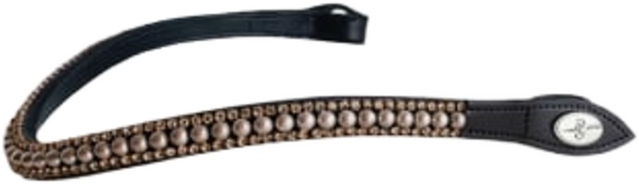 PS of Sweden Stirnriemen Classic Pearl Earth Brown Schwarz Full – Bild 1 von 1