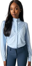 Produktbild von PS of Sweden Tindra Tuxedo Reitshirt Damen Blau Baumwolle Größe M