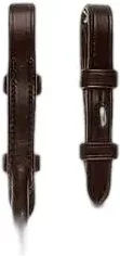 Produktbild von PS of Sweden Zügel für Pferde mit Leder-Schlaufen Round Stitched in Braun und Silber
