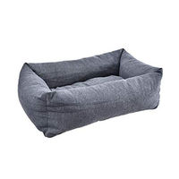 Produktbild von PUCHIKA Hundebett für große Hunde mit Memory-Schaumstoff und abnehmbarem Kissen, Dunkelgrau, 100 x 70 cm