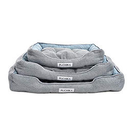 PUCHIKA Hundebett für kleine Hunde mit abnehmbarem Kissen und rutschfestem Oxford-Stoffboden Blaugrau 61 x 50 cm – Bild 1 von 4
