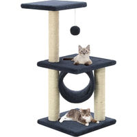 Produktbild von PUEAZU Katzen-Kratzbaum aus Sisal in Dunkelblau 65 cm