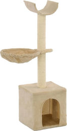 PUEAZU Katzen-Kratzbaum mit Sisal-Kratzsäulen 105 cm Beige – Bild 1 von 1