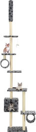 PUEAZU Katzen-Kratzbaum mit Sisal-Kratzsäulen 260cm Grau Pfotenabdruck – Bild 1 von 1
