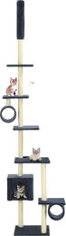 PUEAZU Katzenbaum mit Sisal-Kratzsäulen 260 cm Dunkelblau – Bild 1 von 1