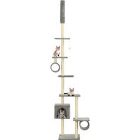 Produktbild von PUEAZU Katzenbaum mit Sisal-Kratzsäulen Grau 260 cm