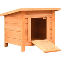 Produktbild von PUEAZU Katzenhaus aus Kiefernholz und Tannenholz 50x46x43,5 cm