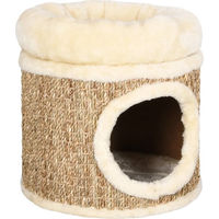 Produktbild von PUEAZU Katzenhaus aus Seegras mit Katzenbett 33 cm