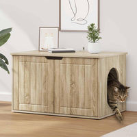 Produktbild von PUEAZU Katzenhaus Sonoma aus Holzwerkstoff 85 x 55 x 50,5 cm mit Kratzbaum