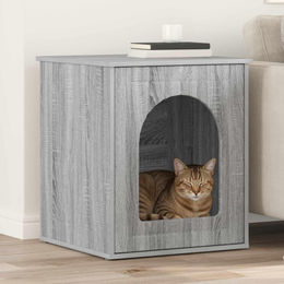 PUEAZU Katzenhaus Sonoma-Grau aus Holzwerkstoff 53 x 52 x 62 cm – Bild 1 von 1