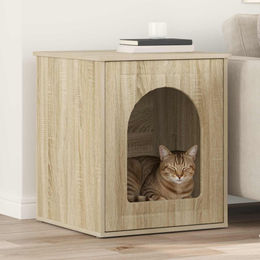 PUEAZU Katzenhaus Sonoma Kratzbaum aus Holzwerkstoff 53 x 52 x 62 cm – Bild 1 von 1
