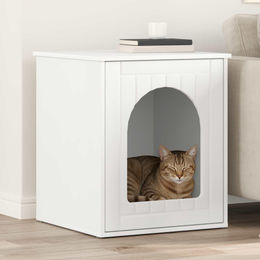 PUEAZU Katzenhaus Weiß aus Holzwerkstoff 53 x 52 x 62 cm – Bild 1 von 1
