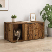 Produktbild von PUEAZU Katzenkiste Möbel aus Altholz mit Kratzbäumen 100 x 49 x 45 cm