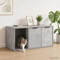 Produktbild von PUEAZU Katzenkiste Möbel Betongrau 100 x 49 x 45 cm aus Holzwerkstoff
