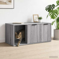 Produktbild von PUEAZU Katzenkiste Möbel Sonoma-Grau 100 x 49 x 45 cm aus Holzwerkstoff