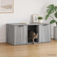 Produktbild von PUEAZU Katzenkiste Möbel Sonoma-Grau aus Holzwerkstoff 100 x 49 x 45 cm