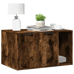 PUEAZU Katzenklo aus Holzwerkstoff in Räuchereiche 80x50x45 cm – Bild 1 von 1