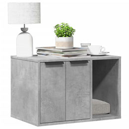 PUEAZU Katzenklo Betongrau 60x40x40 cm aus Holzwerkstoff – Bild 1 von 1