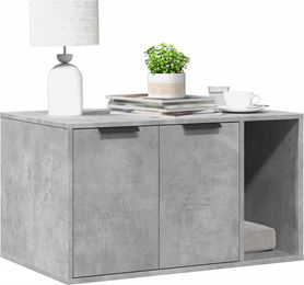 PUEAZU Katzenklo Betongrau 80x50x45 cm aus Holzwerkstoff – Bild 1 von 1