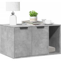 Produktbild von PUEAZU Katzenklo Betongrau 80x50x45 cm aus Holzwerkstoff