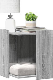 PUEAZU Katzenklo Grau Sonoma 42x42x51 cm aus Holzwerkstoff – Bild 1 von 1