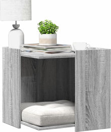 PUEAZU Katzenklo Grau Sonoma 53x53x51 cm aus Holzwerkstoff – Bild 1 von 1