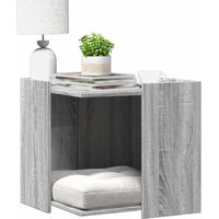 Produktbild von PUEAZU Katzenklo Grau Sonoma 53x53x51 cm aus Holzwerkstoff