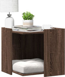 PUEAZU Katzenklo in Eichen-Optik aus Holzwerkstoff 53x53x51 cm – Bild 1 von 1
