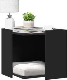 PUEAZU Katzenklo Schwarz aus Holzwerkstoff 53x53x51 cm – Bild 1 von 1