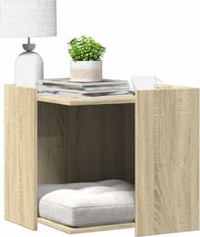 PUEAZU Katzenklo Sonoma Eiche 53x53x51 cm aus Holzwerkstoff – Bild 1 von 1