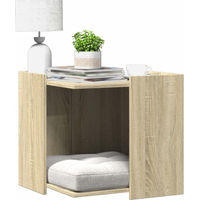 Produktbild von PUEAZU Katzenklo Sonoma Eiche 53x53x51 cm aus Holzwerkstoff