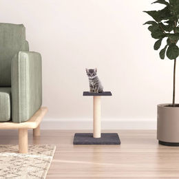 PUEAZU Kratzbaum mit Plattform Dunkelgrau 38 cm – Bild 1 von 1