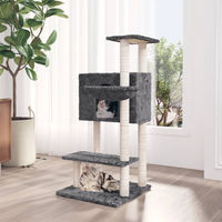 Produktbild von PUEAZU Kratzbaum mit Sisal-Kratzsäulen Dunkelgrau 108,5 cm