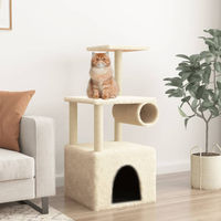 Produktbild von PUEAZU Kratzbaum mit Sisal-Kratzsäulen in Creme 109,5 cm