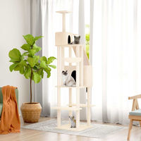 Produktbild von PUEAZU Kratzbaum mit Sisal-Kratzsäulen in Creme 201 cm